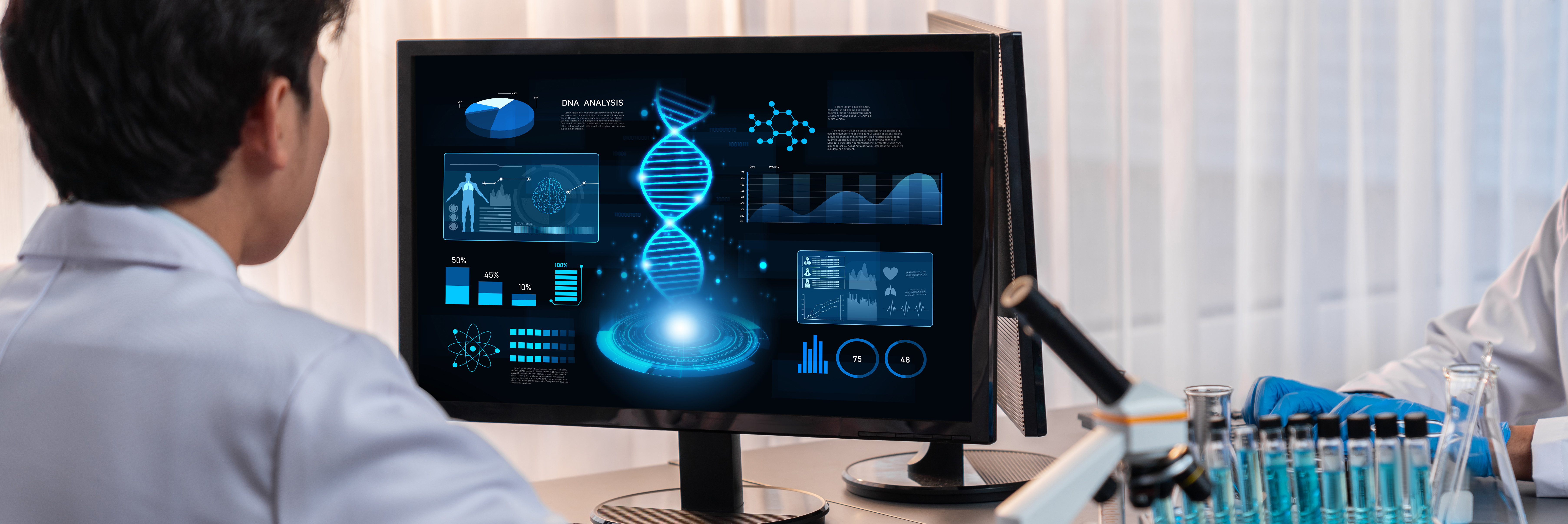 DNA molecular mapping abstract background